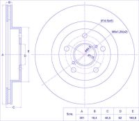 Диск тормозной TG-43512-42010/RN1120V*Ti•GUAR