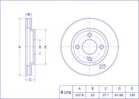 Диск тормозной TG-40206-WD200/RN2122V*Ti•GUAR