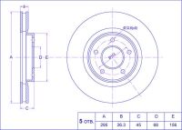 Диск тормозной TG-40206-JD00A/RN1303V*Ti•GUAR