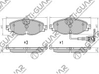 Тормозные колодки TG-8043/PN33005W* Ti·GUAR