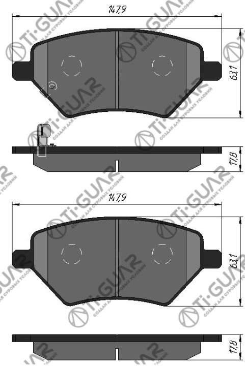 Тормозные колодки TG-0038/PN8002 * Ti·GUAR