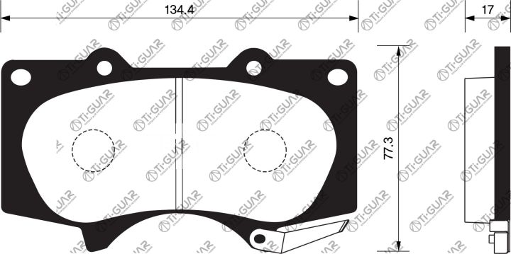 Тормозные колодки TG-690C/PF1482 (КЕРАМИКА)* Ti·GUAR Тормозные колодки TG-690C/PF1482 (КЕРАМИКА)* Ti·GUAR