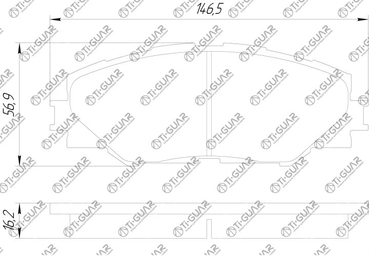 Тормозные колодки TG-714C/PF1508 (КЕРАМИКА)* Ti·GUAR Тормозные колодки TG-714C/PF1508 (КЕРАМИКА)* Ti·GUAR