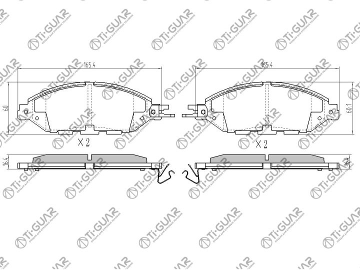 Тормозные колодки TG-50001C/PN50001 (КЕРАМИКА)* Ti·GUAR Тормозные колодки TG-50001C/PN50001 (КЕРАМИКА)* Ti·GUAR