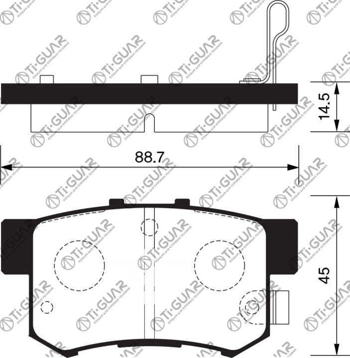 Тормозные колодки TG-492C/PF-8397 (КЕРАМИКА)* Ti·GUAR Тормозные колодки TG-492C/PF-8397 (КЕРАМИКА)* Ti·GUAR