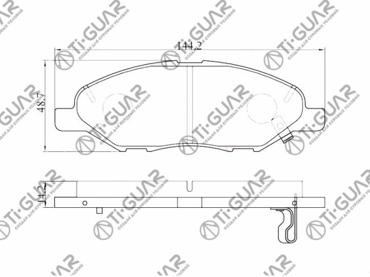 Тормозные колодки TG-675C/PF2452 (КЕРАМИКА)* Ti·GUAR Тормозные колодки TG-675C/PF2452 (КЕРАМИКА)* Ti·GUAR